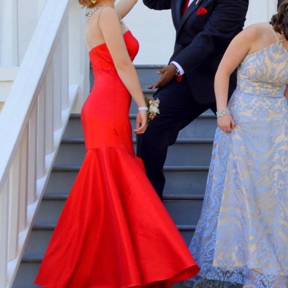 Dresses & Skirts - Red Mermaid Style Prom Dress